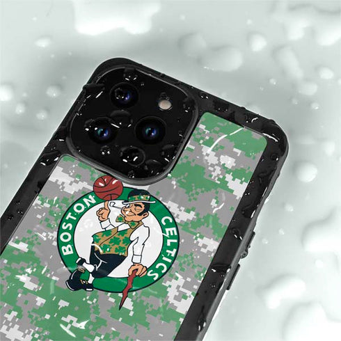NBA Boston Celtics Digi Camo iPhone 14 Pro Max Waterproof Case