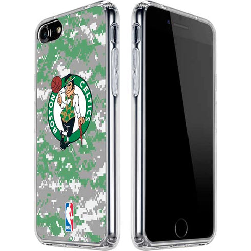 NBA Boston Celtics Digi Camo iPhone SE (2nd & 3rd Gen) Clear Case