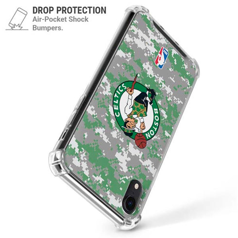 NBA Boston Celtics Digi Camo iPhone XR Clear Case