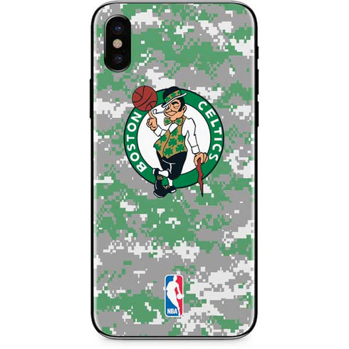 NBA Boston Celtics Digi Camo iPhone XS Skin