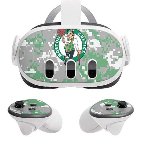 NBA Boston Celtics Digi Camo Meta Quest 3 Skin