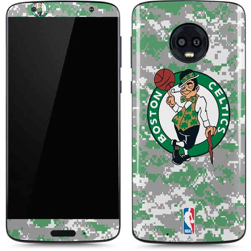 NBA Boston Celtics Digi Camo Moto G6 Skin