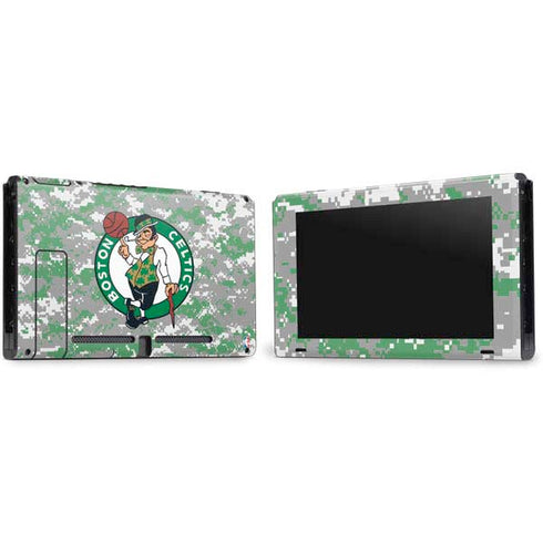 NBA Boston Celtics Digi Camo Nintendo Switch Bundle Skin
