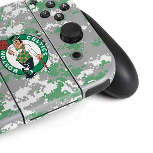 NBA Boston Celtics Digi Camo Nintendo Switch OLED (2021) Skin