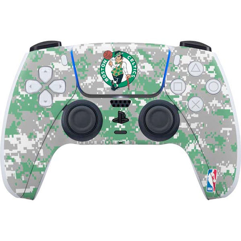 NBA Boston Celtics Digi Camo PS5 Controller Skin
