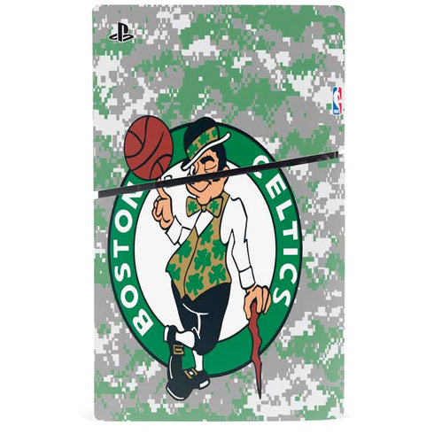 NBA Boston Celtics Digi Camo PS5 Slim Disk Console Skin