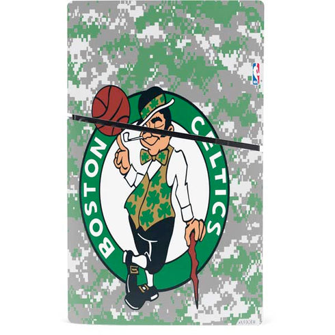 NBA Boston Celtics Digi Camo PS5 Slim Digital Edition Console Skin