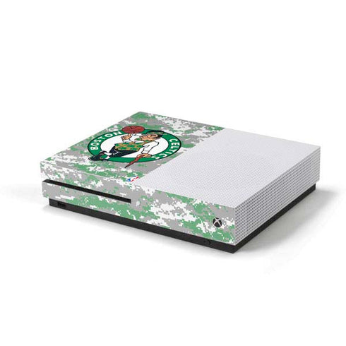 NBA Boston Celtics Digi Camo Xbox One S Console Skin