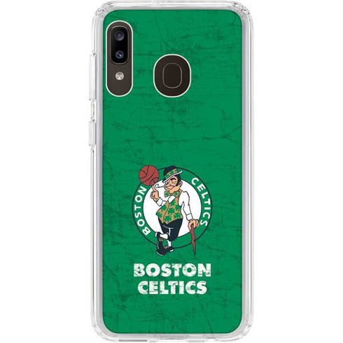 NBA Boston Celtics Green Primary Logo Galaxy A20 Clear Case