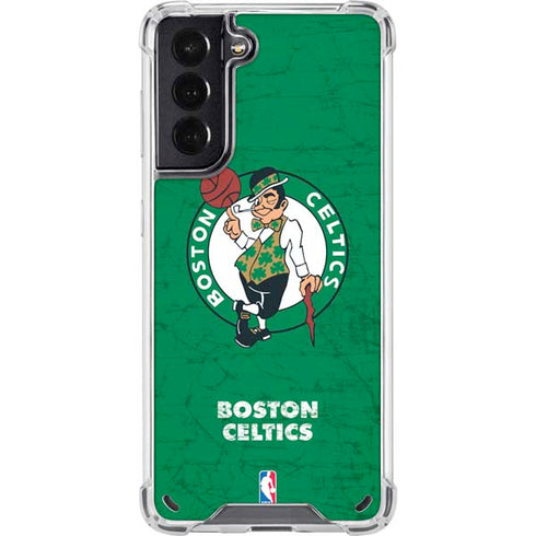 NBA Boston Celtics Green Primary Logo Galaxy S21 5G Clear Case