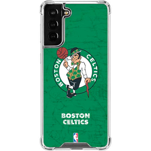 NBA Boston Celtics Green Primary Logo Galaxy S21 FE Clear Case