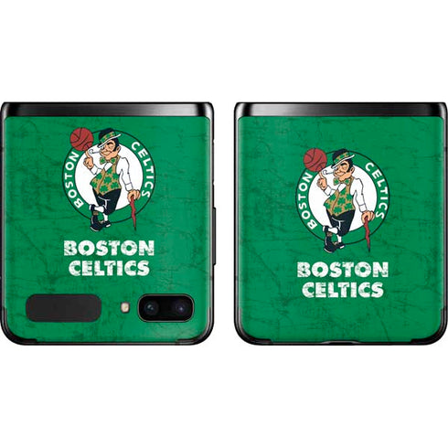 NBA Boston Celtics Green Primary Logo Galaxy Z Flip Skin