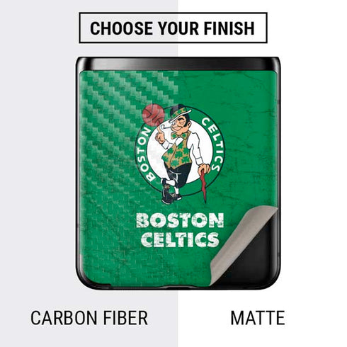 NBA Boston Celtics Green Primary Logo Galaxy Z Flip Skin