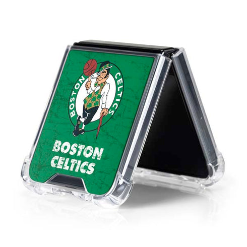 NBA Boston Celtics Green Primary Logo Galaxy Z Flip5 5G Clear Case