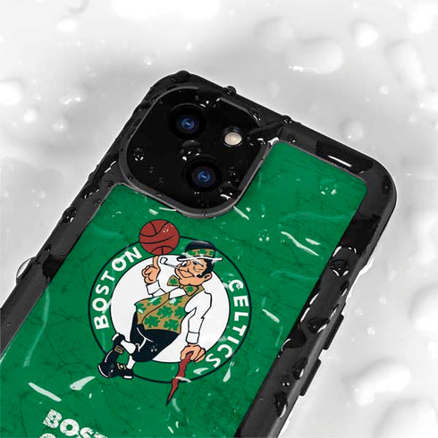 NBA Boston Celtics Green Primary Logo iPhone 15 Plus Waterproof Case