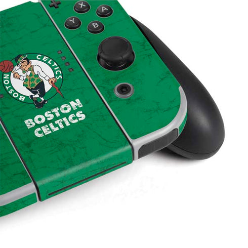 NBA Boston Celtics Green Primary Logo Nintendo Switch OLED (2021) Skin