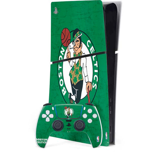 NBA Boston Celtics Green Primary Logo PS5 Slim Digital Edition Bundle Skin