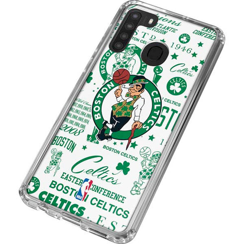 NBA Boston Celtics Historic Blast Galaxy A21 Clear Case