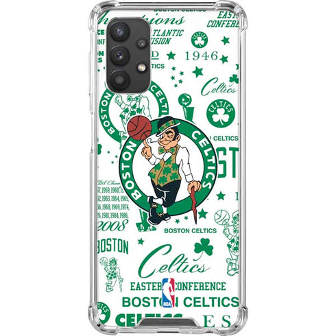 NBA Boston Celtics Historic Blast Galaxy A32 5G Clear Case