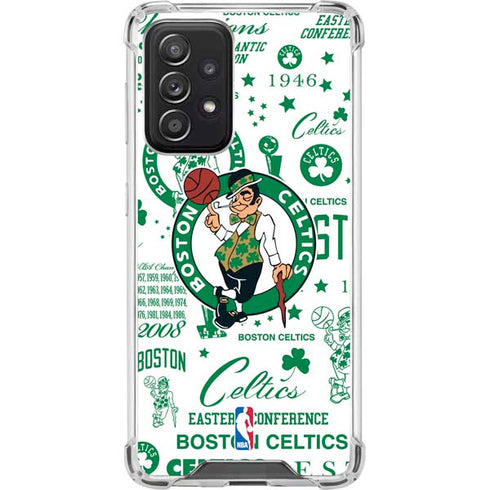 NBA Boston Celtics Historic Blast Galaxy A52 5G Clear Case