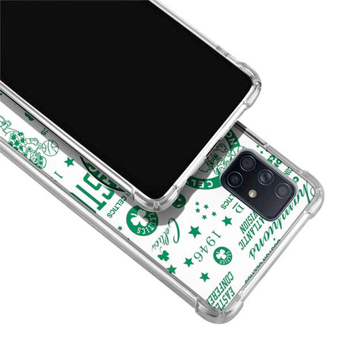 NBA Boston Celtics Historic Blast Galaxy A71 5G Clear Case