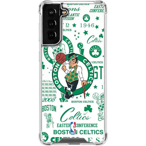 NBA Boston Celtics Historic Blast Galaxy S21 FE Clear Case
