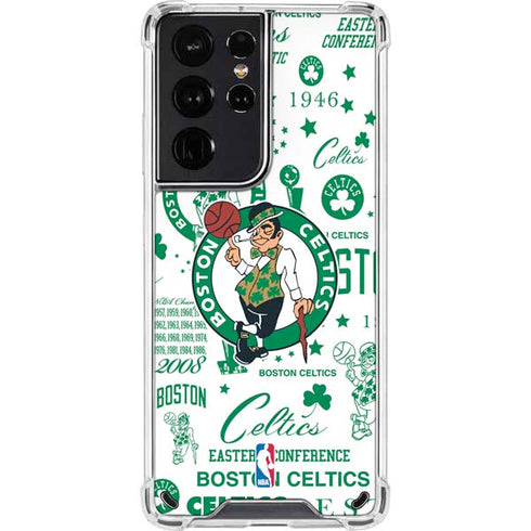 NBA Boston Celtics Historic Blast Galaxy S21 Ultra 5G Clear Case