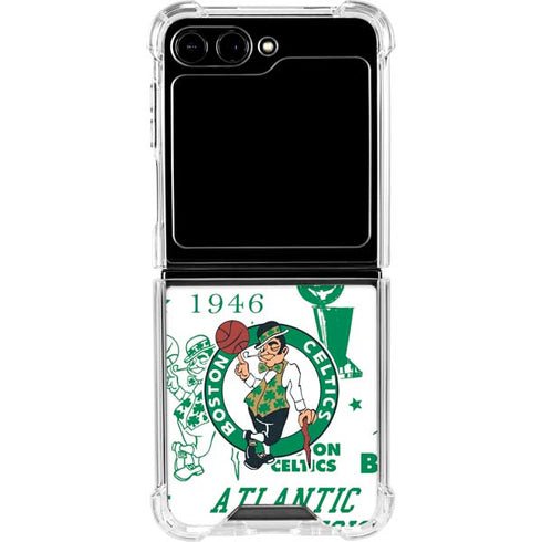NBA Boston Celtics Historic Blast Galaxy Z Flip5 5G Clear Case