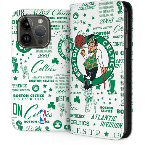 NBA Boston Celtics Historic Blast iPhone 14 Pro Folio Case