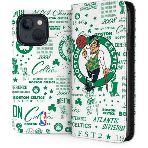 NBA Boston Celtics Historic Blast iPhone 15 Folio Case