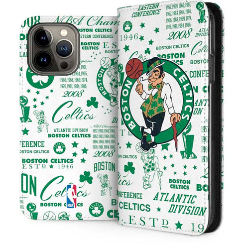NBA Boston Celtics Historic Blast iPhone 15 Pro Max Folio Case