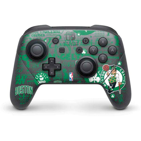 NBA Boston Celtics Historic Blast Nintendo Switch Pro Controller Skin