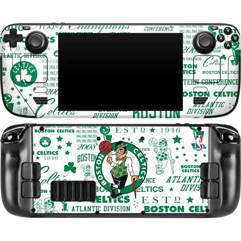 NBA Boston Celtics Historic Blast Steam Deck Handheld Gaming Computer Skin