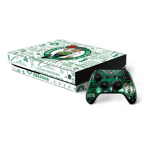 NBA Boston Celtics Historic Blast Xbox One X Bundle Skin