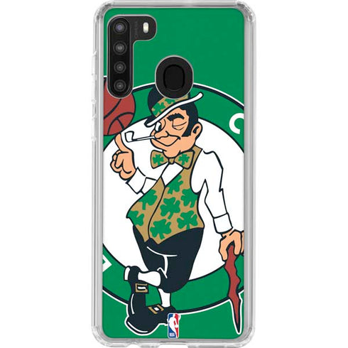 NBA Boston Celtics Large Logo Galaxy A21 Clear Case