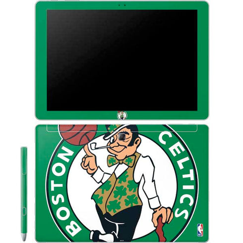 NBA Boston Celtics Large Logo Galaxy Book 12in Skin
