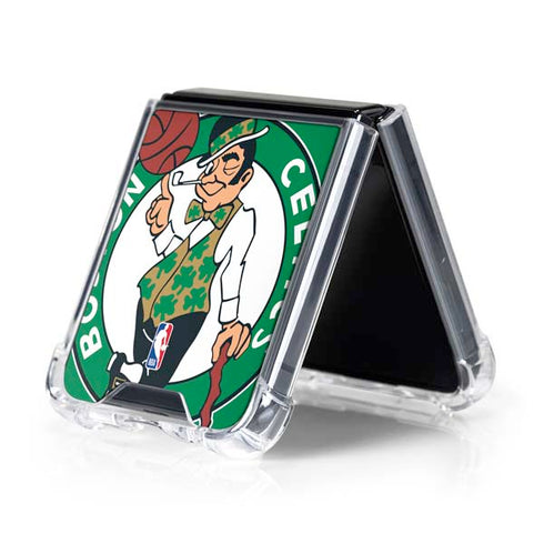 NBA Boston Celtics Large Logo Galaxy Z Flip5 5G Clear Case