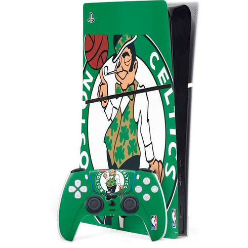 NBA Boston Celtics Large Logo PS5 Slim Digital Edition Bundle Skin