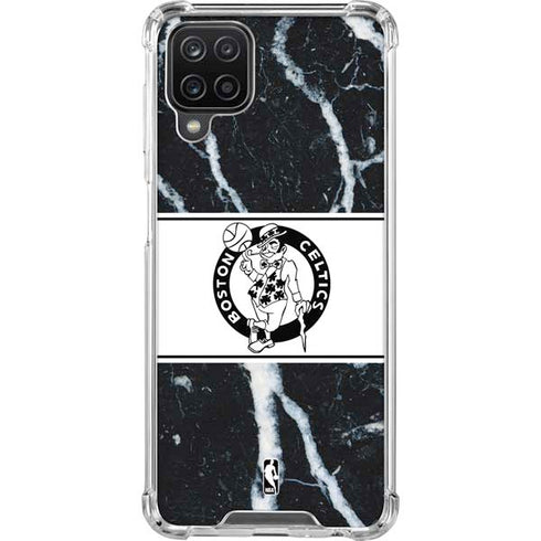 NBA Boston Celtics Marble Galaxy A12 Clear Case