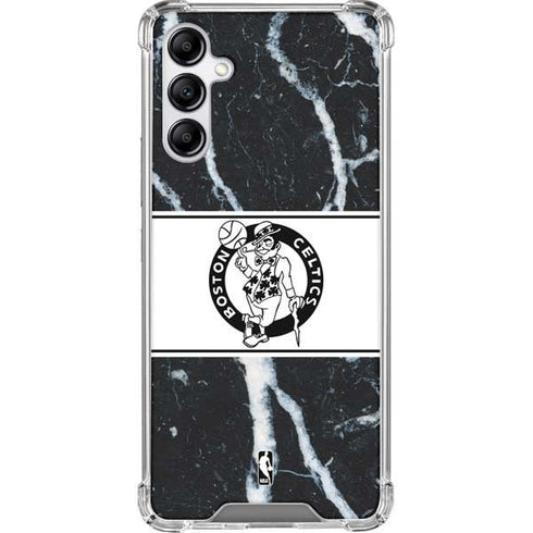 NBA Boston Celtics Marble Galaxy A14 5G Clear Case