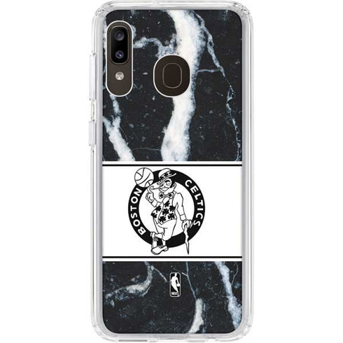 NBA Boston Celtics Marble Galaxy A20 Clear Case
