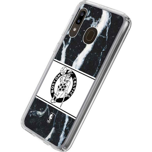 NBA Boston Celtics Marble Galaxy A20 Clear Case