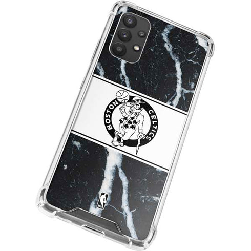 NBA Boston Celtics Marble Galaxy A32 5G Clear Case