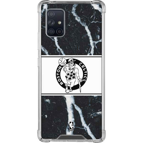 NBA Boston Celtics Marble Galaxy A71 5G Clear Case