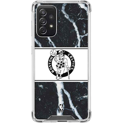 NBA Boston Celtics Marble Galaxy A72 5G Clear Case