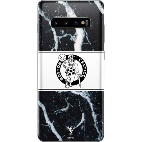 NBA Boston Celtics Marble Galaxy S10 Plus Skin