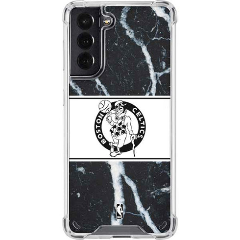 NBA Boston Celtics Marble Galaxy S21 5G Clear Case