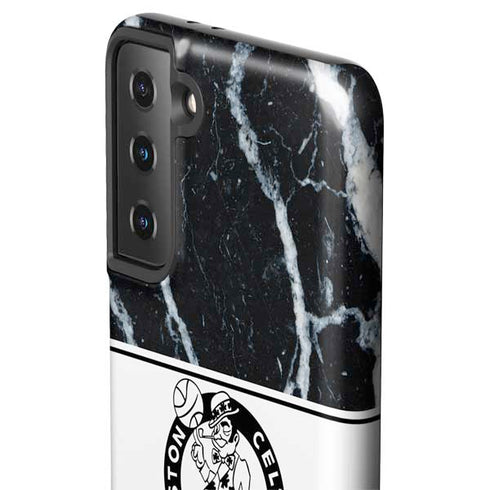 NBA Boston Celtics Marble Galaxy S21 FE Pro Case