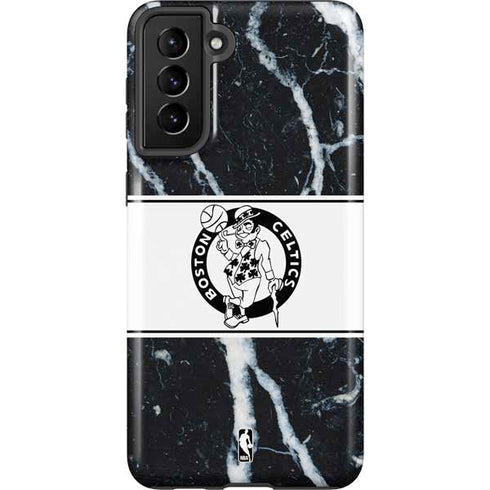 NBA Boston Celtics Marble Galaxy S21 Plus 5G Pro Case