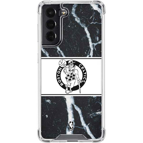 NBA Boston Celtics Marble Galaxy S22 Clear Case